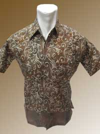  'Batik Katun Akaran Bunga Sulur_Sulur Dengan Farian Dedaunan' 